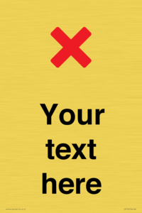 Custom plain background, red cross sign